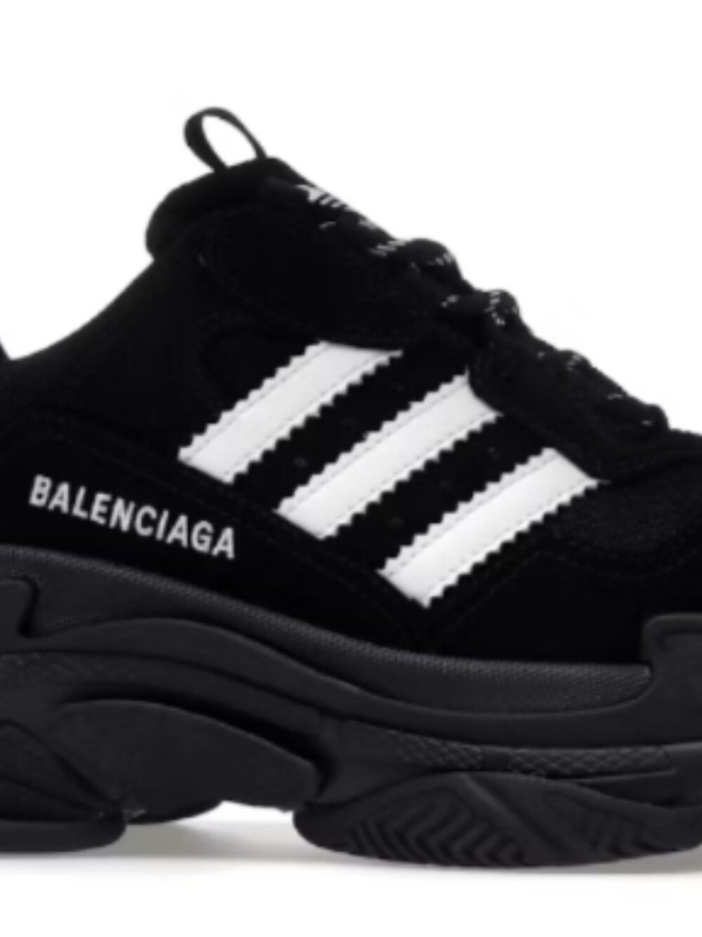 Balenciaga x adidas Triple S Black White - EU 45 US 12 - NEW w/ BOX